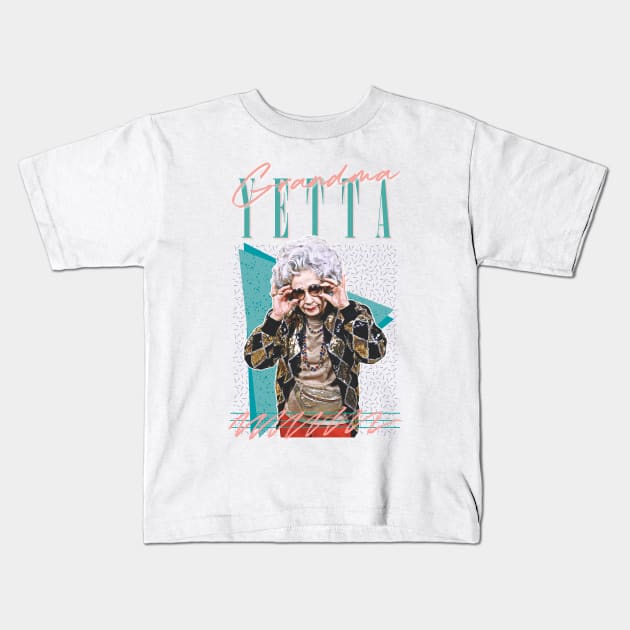 Grandma Yetta - 90s Style Fan Design Kids T-Shirt by DankFutura